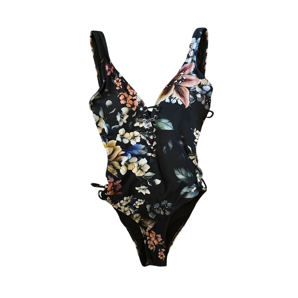 NWT Women XS Tini Bikini Tinibikini One Piece Swimsuit Bathing Suit Floral Print